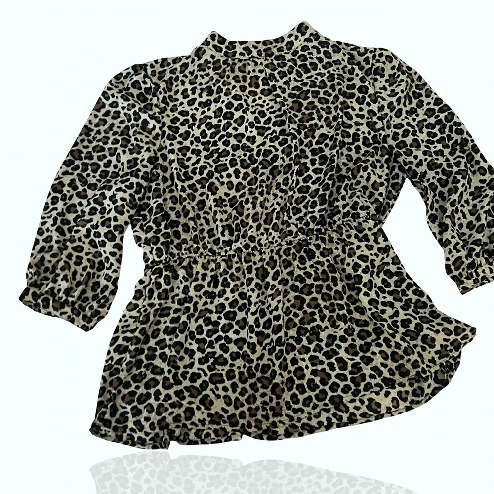 New York & Company Leopard Print Blouse